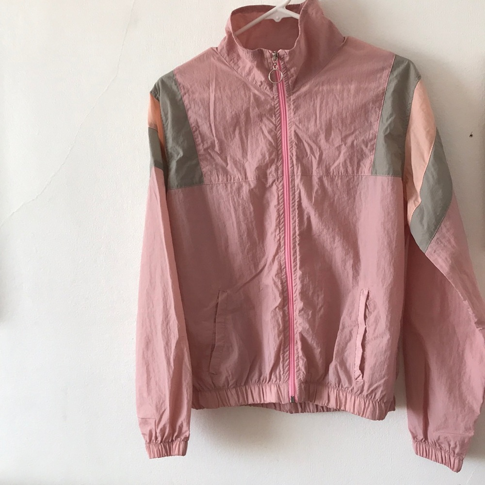 Boohoo Pink Windbreaker Jacket